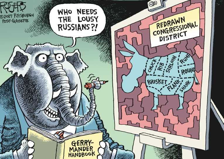 Political/Editorial Cartoon by Rob Rogers, The Pittsburgh Post-Gazette on Democrats Staying the Course