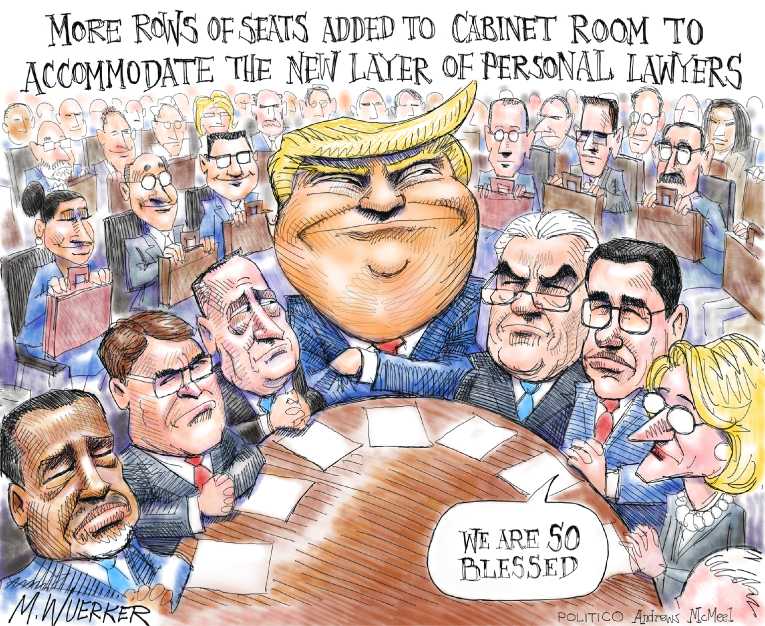 Political/Editorial Cartoon by Matt Wuerker, Politico on Trump Plays on Unpredictability