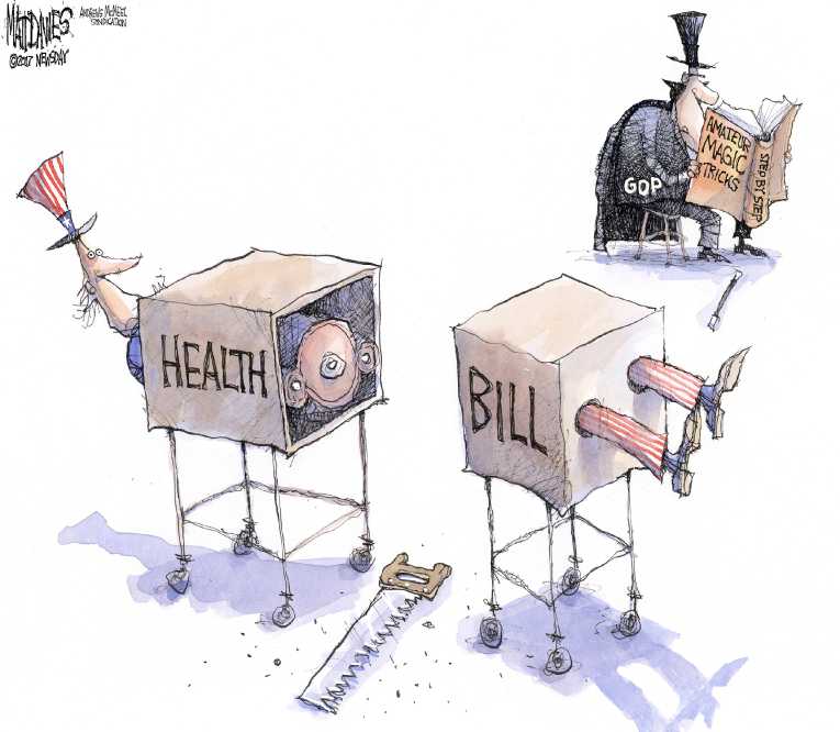 Political/Editorial Cartoon by Matt Davies, Journal News on GOP Rights Ship