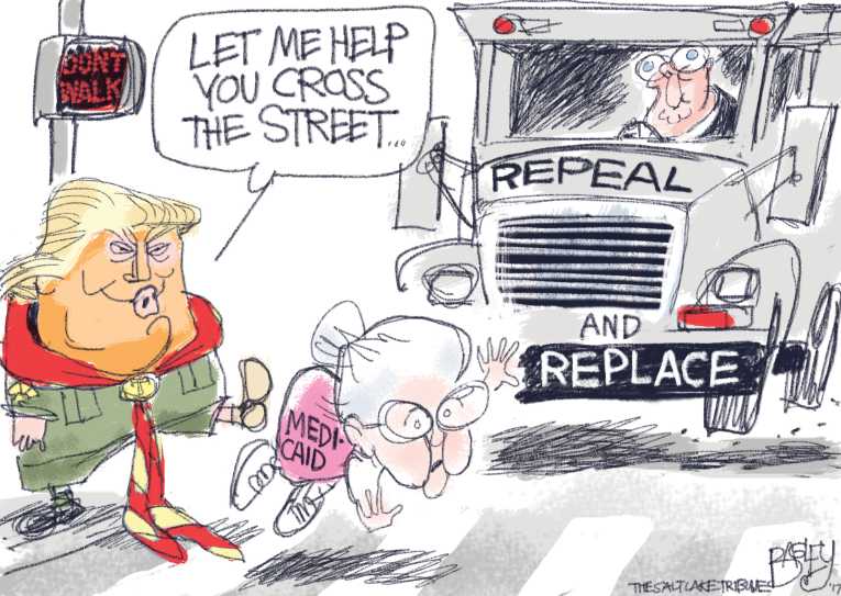 Political/Editorial Cartoon by Pat Bagley, Salt Lake Tribune on GOP Rights Ship