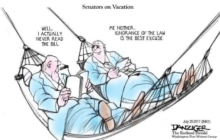 Political/Editorial Cartoon by Jeff Danziger on GOP Rights Ship