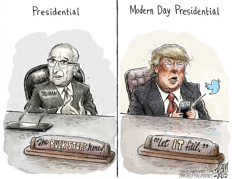 Political/Editorial Cartoon by Adam Zyglis, The Buffalo News on President Berates Attorney General