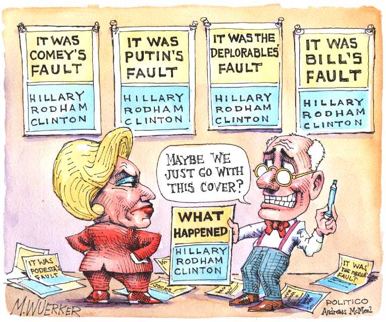 Political/Editorial Cartoon by Matt Wuerker, Politico on Hillary Writes a Book