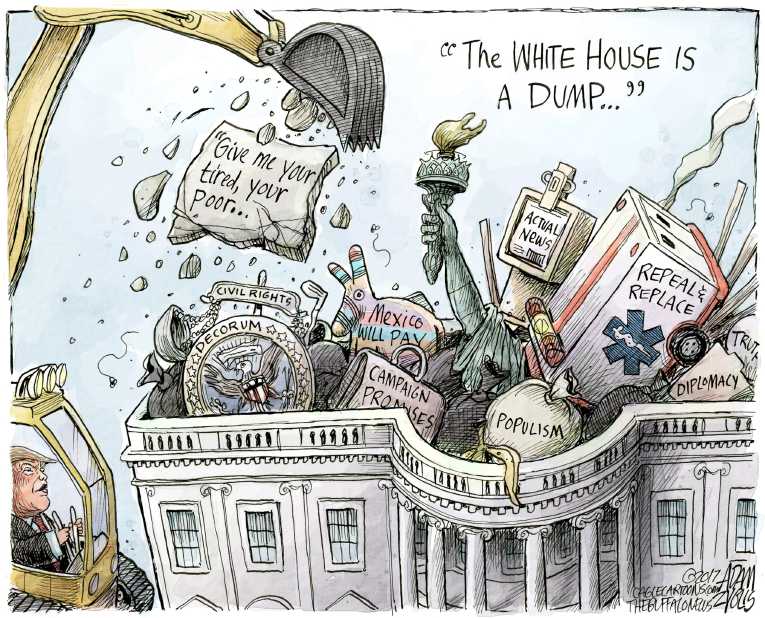Political/Editorial Cartoon by Adam Zyglis, The Buffalo News on Trump Takes a Vacation
