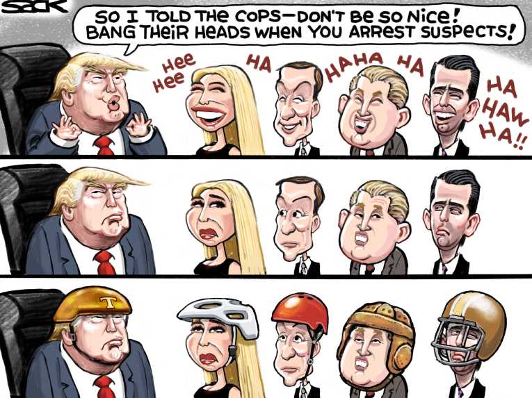 Political/Editorial Cartoon by Steve Sack, Minneapolis Star Tribune on Trump Staff in Turmoil