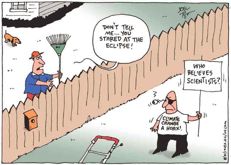 Political/Editorial Cartoon by Joel Pett, Lexington Herald-Leader, CWS/CartoonArts Intl. on Eclipse Awes Millions