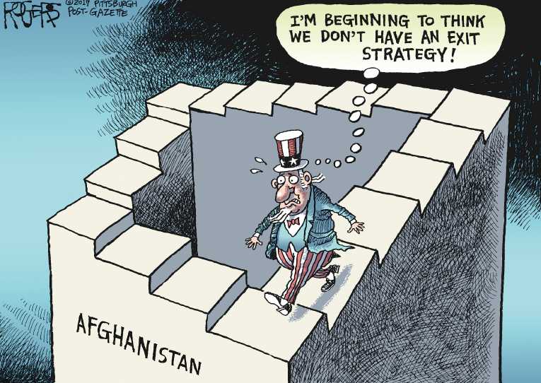 Political/Editorial Cartoon by Rob Rogers, The Pittsburgh Post-Gazette on More Years in Afghanistan