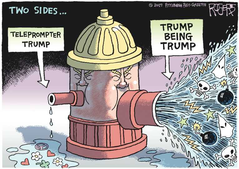 Political/Editorial Cartoon by Rob Rogers, The Pittsburgh Post-Gazette on President Voices Displeasure