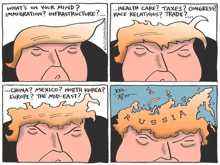Political/Editorial Cartoon by Joel Pett, Lexington Herald-Leader, CWS/CartoonArts Intl. on Trump Planning for Fight