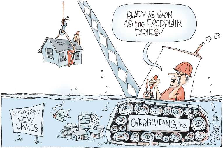 Political/Editorial Cartoon by Signe Wilkinson, Philadelphia Daily News on Monster Irma