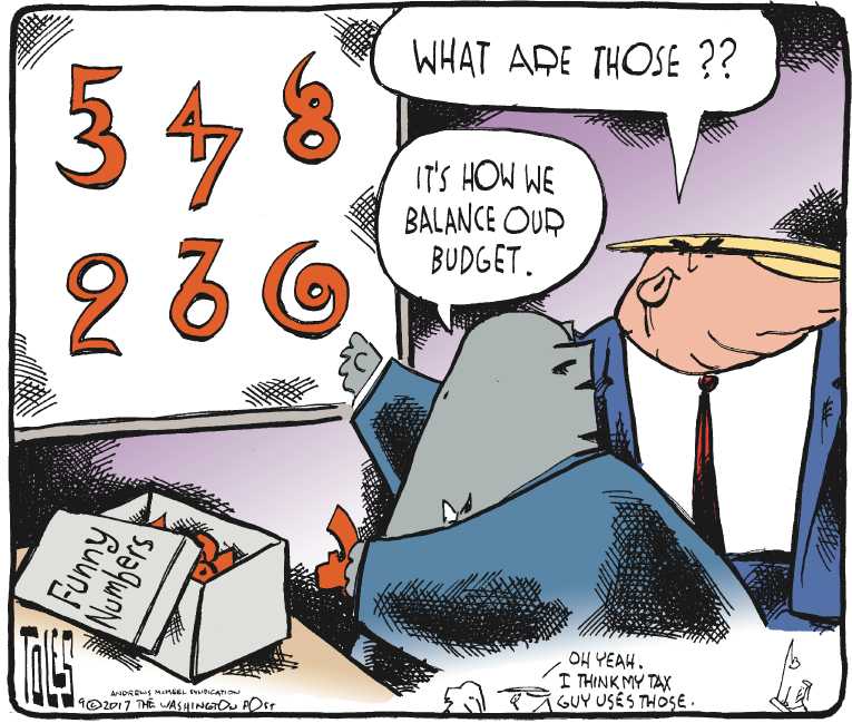 Political/Editorial Cartoon by Tom Toles, Washington Post on Republicans Eye Big Tax Cuts