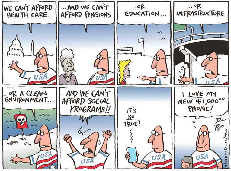 Political/Editorial Cartoon by Joel Pett, Lexington Herald-Leader, CWS/CartoonArts Intl. on Republicans Eye Big Tax Cuts