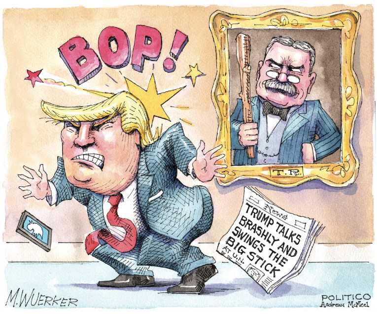 Political/Editorial Cartoon by Matt Wuerker, Politico on War of Words Escalates