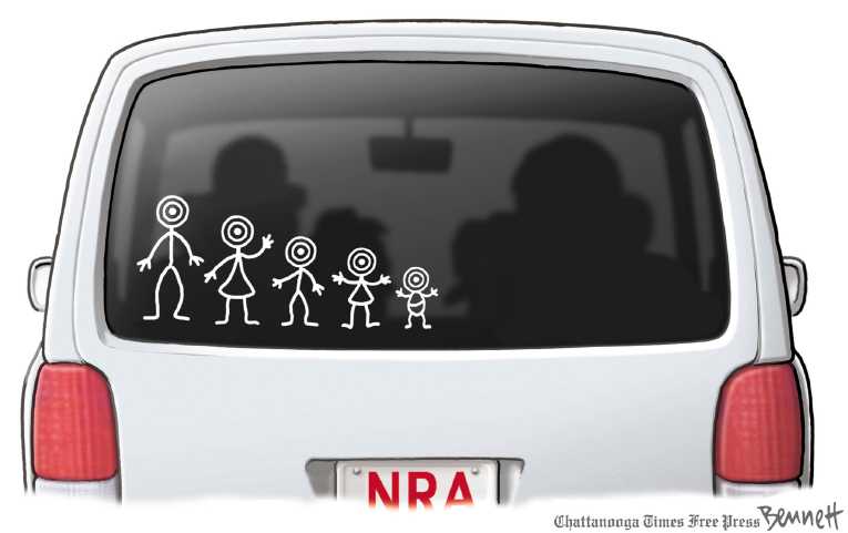 Political/Editorial Cartoon by Clay Bennett, Chattanooga Times Free Press on 58 Dead in Las Vegas