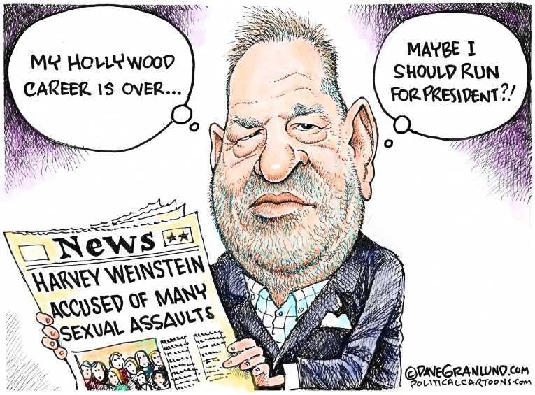 Political/Editorial Cartoon by Dave Granlund on Weinstein Goes Down