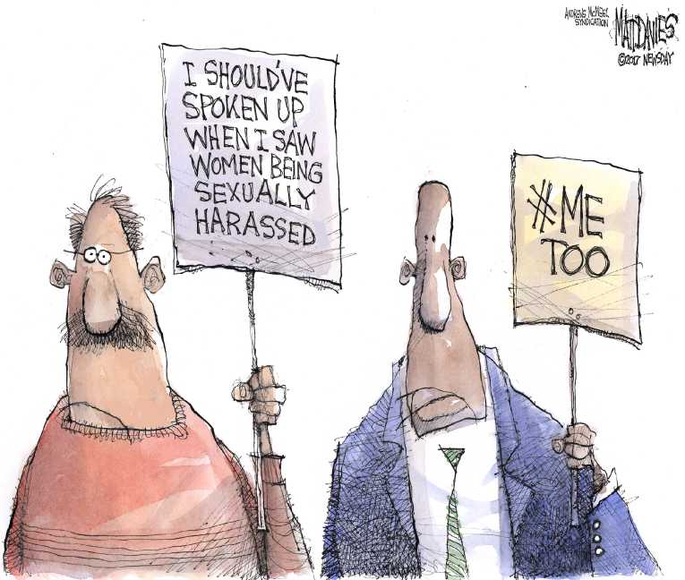 Political/Editorial Cartoon by Matt Davies, Journal News on “Me Too”