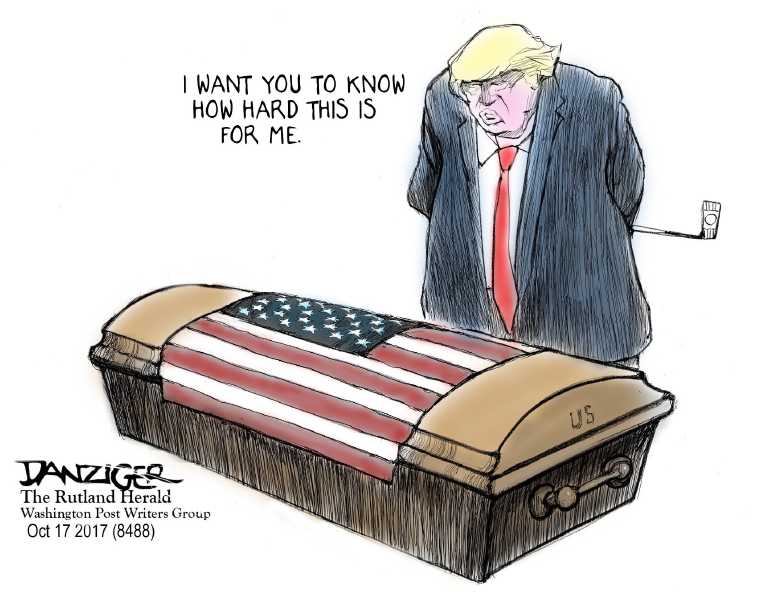Political/Editorial Cartoon by Jeff Danziger on Trump Tries to Demonstrate Empathy