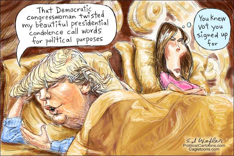 Political/Editorial Cartoon by Ed Wexler, PoliticalCartoons.com on Trump Tries to Demonstrate Empathy