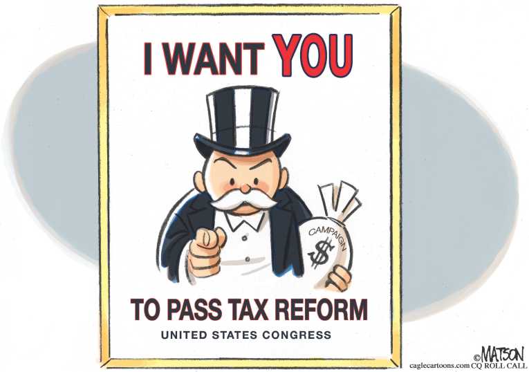 Political/Editorial Cartoon by RJ Matson, Cagle Cartoons on GOP Lauds “Middle Class” Tax Cut