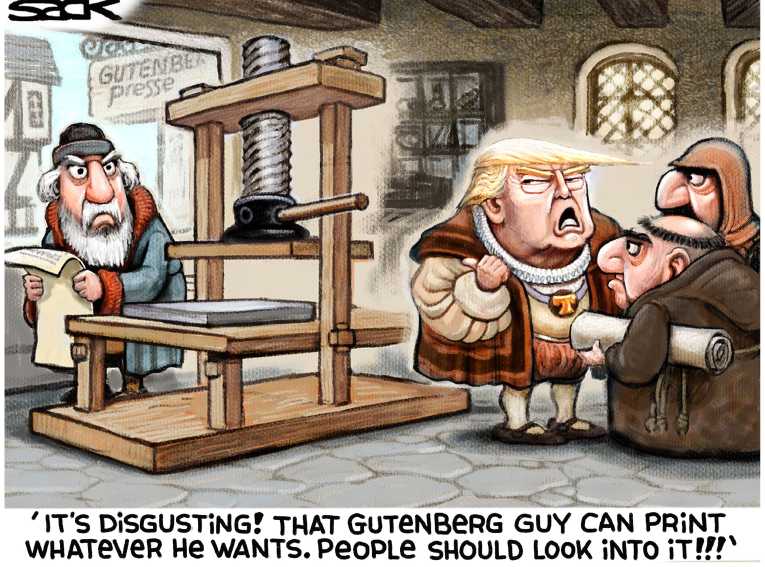 Political/Editorial Cartoon by Steve Sack, Minneapolis Star Tribune on Trump Finds Support