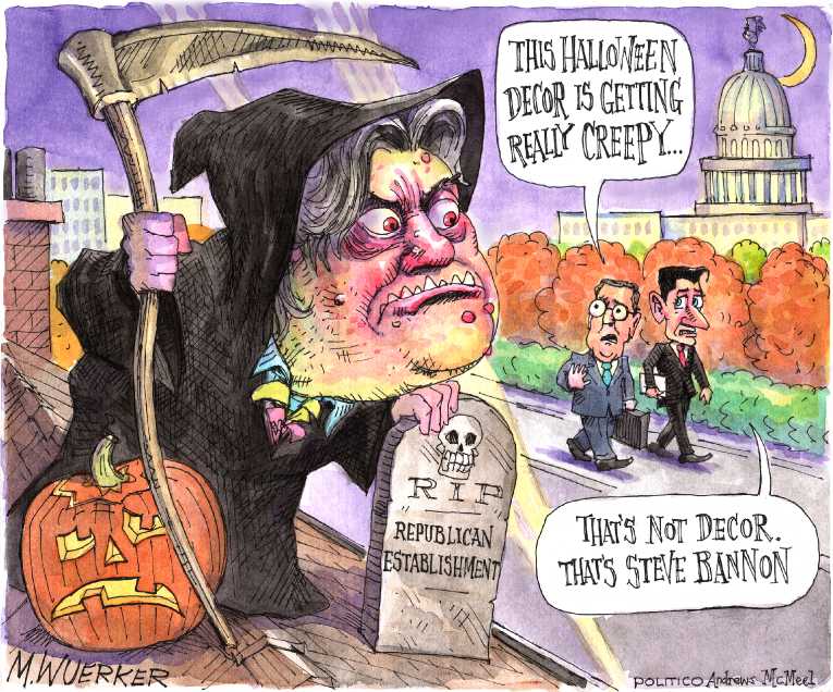 Political/Editorial Cartoon by Matt Wuerker, Politico on GOP Battling Within