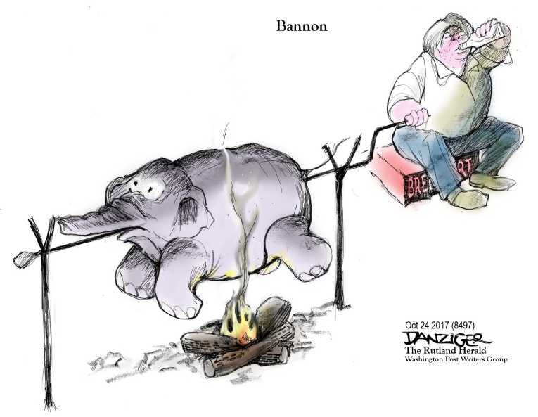 Political/Editorial Cartoon by Jeff Danziger on GOP Battling Within