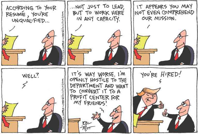 Political/Editorial Cartoon by Joel Pett, Lexington Herald-Leader, CWS/CartoonArts Intl. on President Adjusting