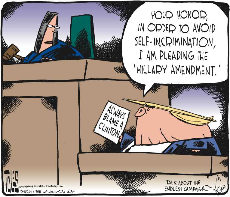 Political/Editorial Cartoon by Tom Toles, Washington Post on President Adjusting