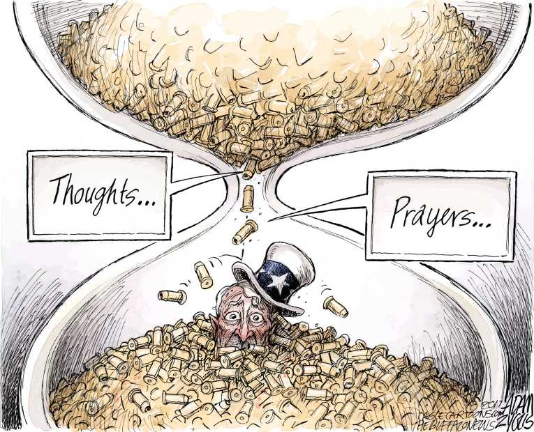 Political/Editorial Cartoon by Adam Zyglis, The Buffalo News on More Civilians Killed