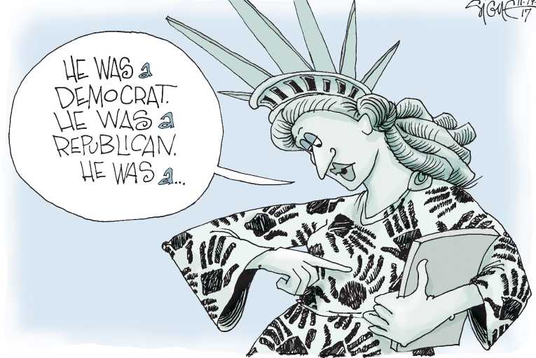 Political/Editorial Cartoon by Signe Wilkinson, Philadelphia Daily News on Sex Scandals Rock U.S.