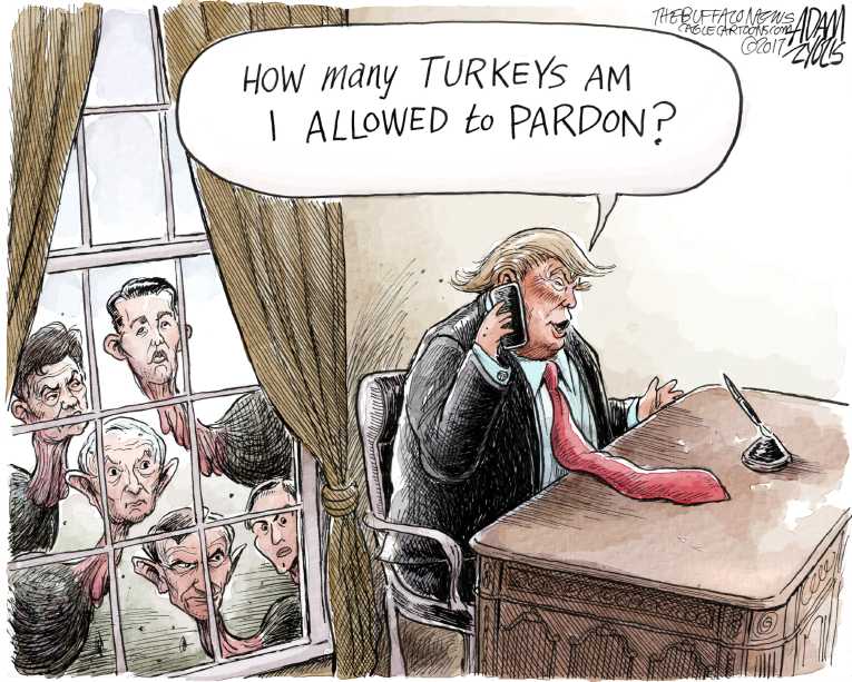 Political/Editorial Cartoon by Adam Zyglis, The Buffalo News on Trump Returns From Asia Trip