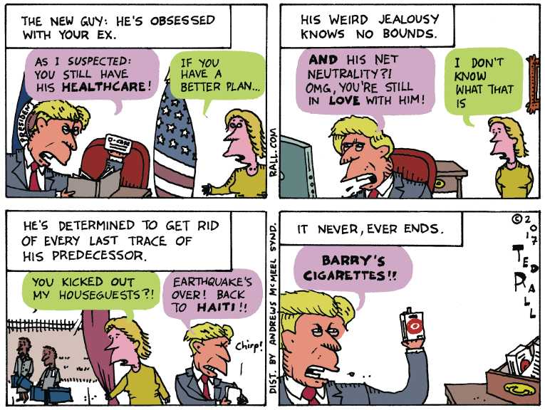 Political/Editorial Cartoon by Ted Rall on Trump Says He’s Great