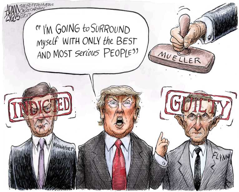 Political/Editorial Cartoon by Adam Zyglis, The Buffalo News on Flynn Pleads Guilty