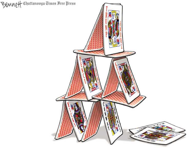 Political/Editorial Cartoon by Clay Bennett, Chattanooga Times Free Press on Flynn Pleads Guilty
