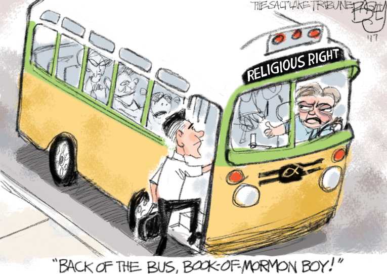 Political/Editorial Cartoon by Pat Bagley, Salt Lake Tribune on Republicans Stay the Course