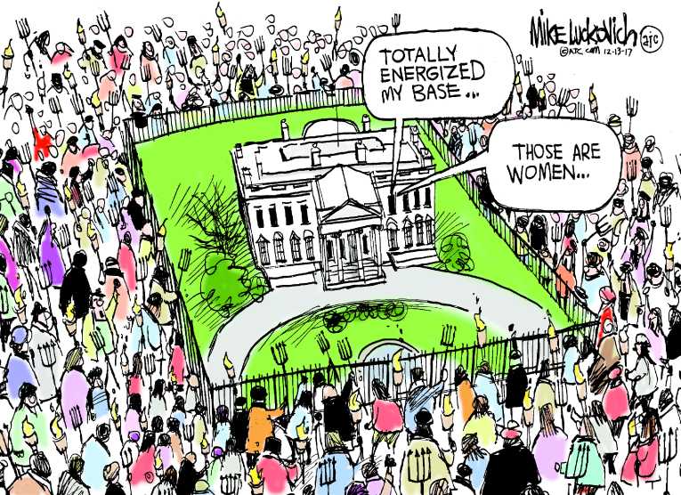 Political/Editorial Cartoon by Mike Luckovich, Atlanta Journal-Constitution on Trump “Winning”