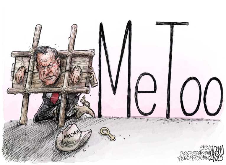Political/Editorial Cartoon by Adam Zyglis, The Buffalo News on Moore Refuses to Concede