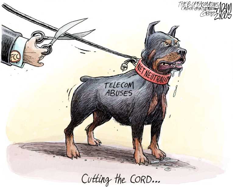 Political/Editorial Cartoon by Adam Zyglis, The Buffalo News on Net Neutrality Rescinded