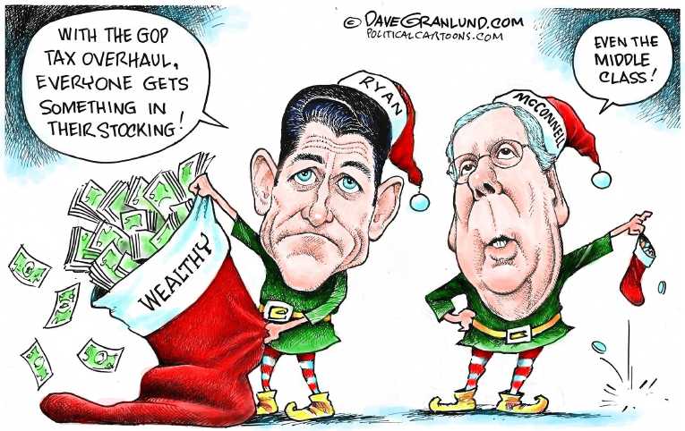 Political/Editorial Cartoon by Dave Granlund on Ryan’s Dream Comes True