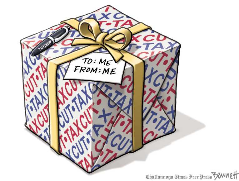 Political/Editorial Cartoon by Clay Bennett, Chattanooga Times Free Press on Trump Inspiring the Forgotten