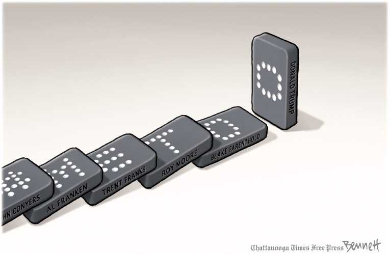 Political/Editorial Cartoon by Clay Bennett, Chattanooga Times Free Press on Weinstein Wins Pig of the Year