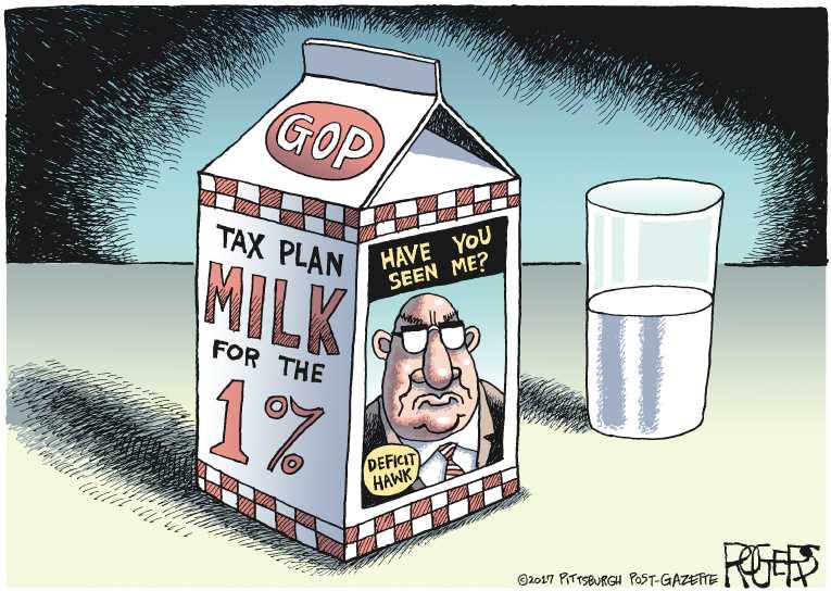 Political/Editorial Cartoon by Rob Rogers, The Pittsburgh Post-Gazette on Republicans Target Entitlements