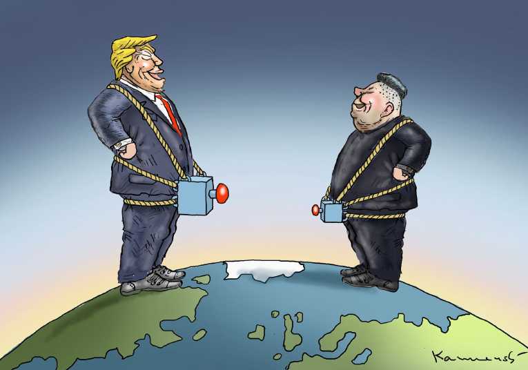 Political/Editorial Cartoon by Marian Kamensky, Slovakia on Trump Returns From Golf Vacation