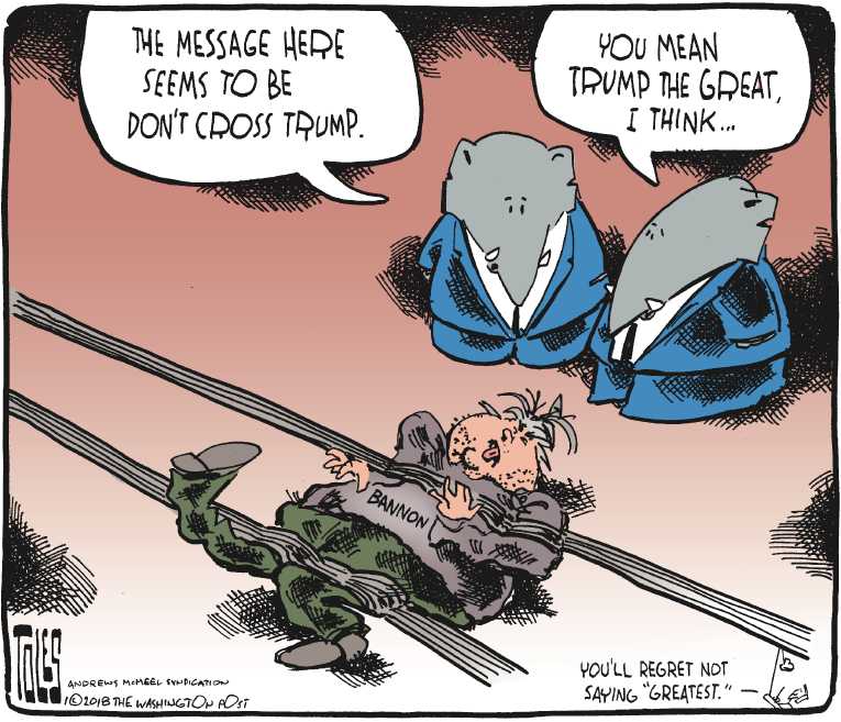 Political/Editorial Cartoon by Tom Toles, Washington Post on GOP/Trump Partnership Tightens