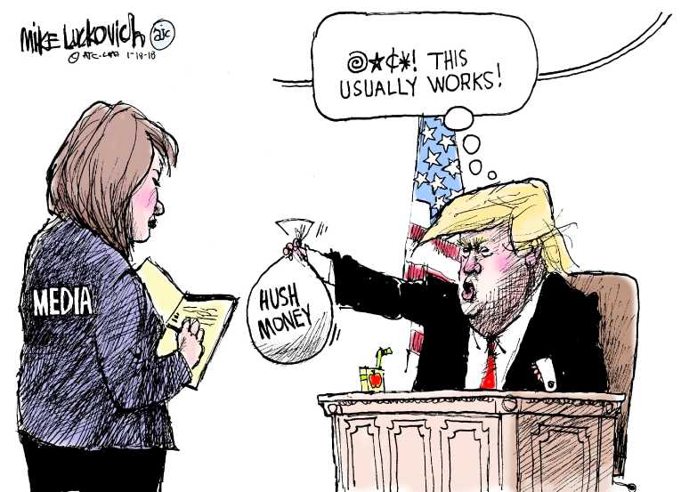 Political/Editorial Cartoon by Mike Luckovich, Atlanta Journal-Constitution on President Says He’s Doing Great