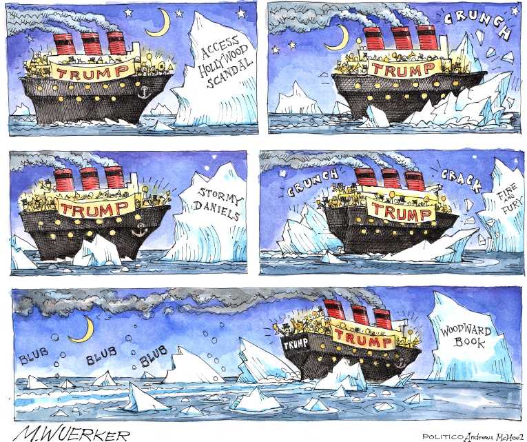 Political/Editorial Cartoon by Matt Wuerker, Politico on Trump Base Holding Firm