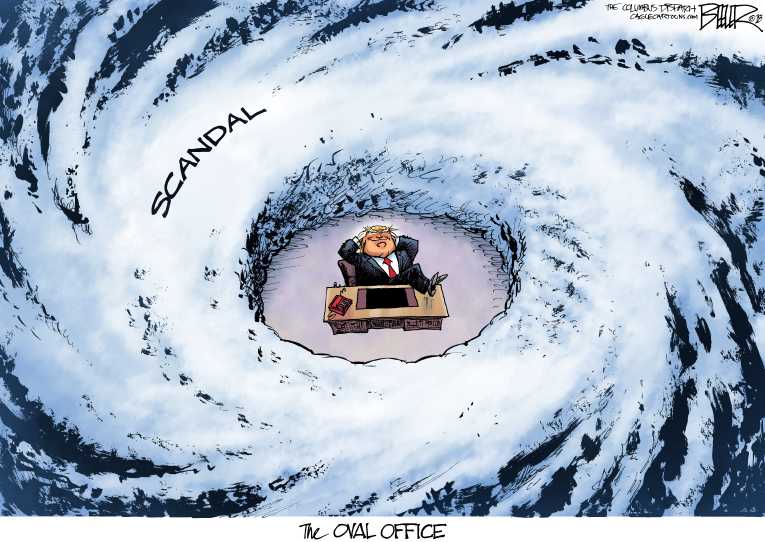 Political/Editorial Cartoon by Nate Beeler, Washington Examiner on Trump Base Holding Firm