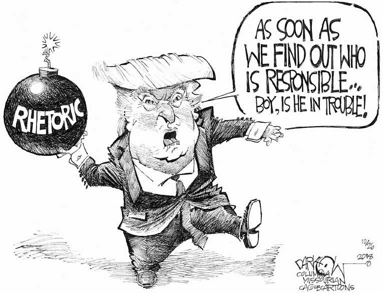 Political/Editorial Cartoon by John Darkow, Columbia Daily Tribune, Missouri on Bombing Suspect Apprehended