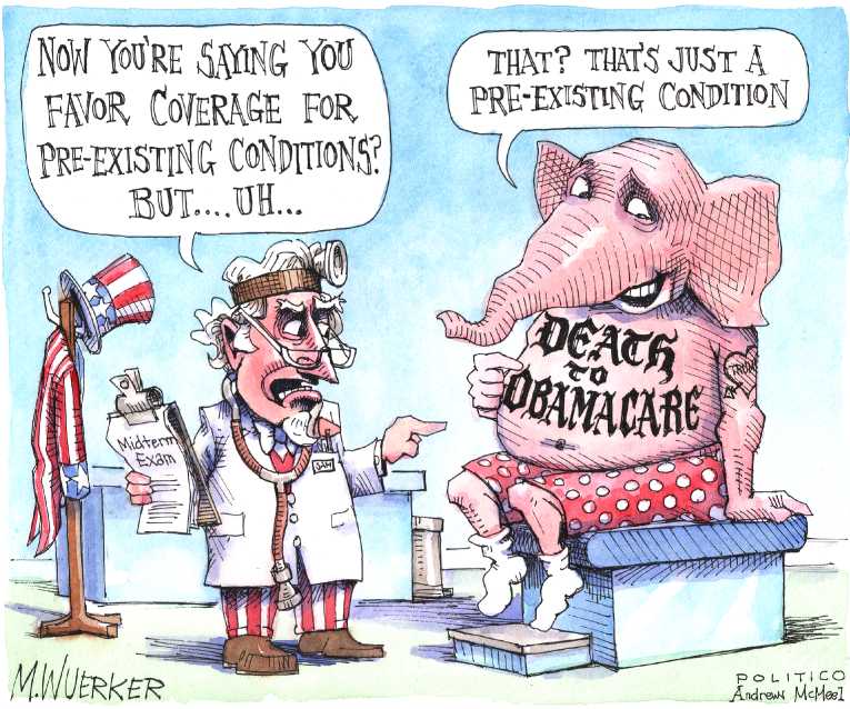 Political/Editorial Cartoon by Matt Wuerker, Politico on GOP Targets Social Security, Medicare