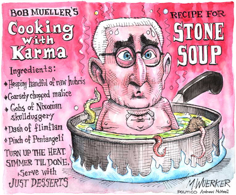 Political Cartoon On President Backs Roger Stone By Matt Wuerker